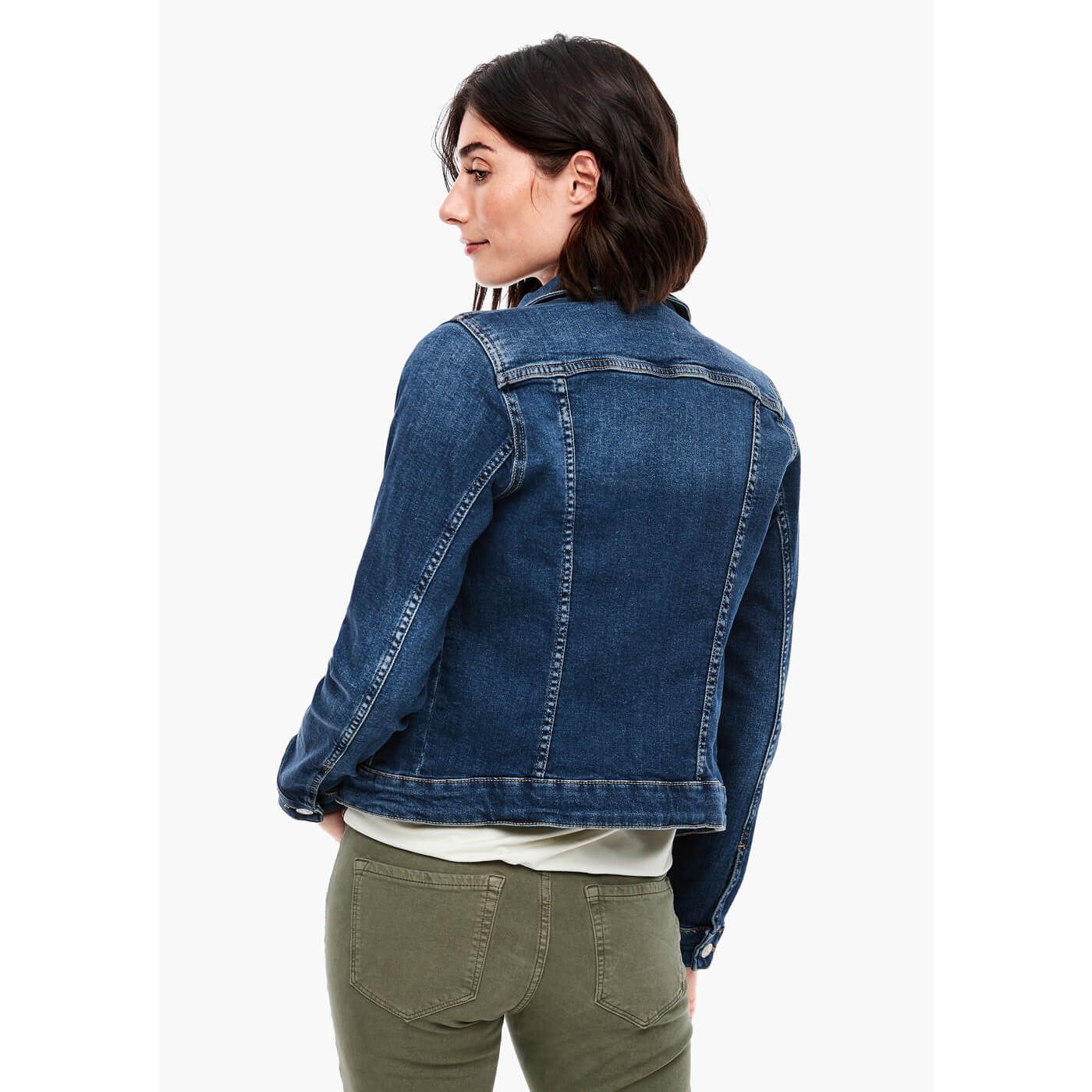Blasted dark blue denim jacket – Cut Range