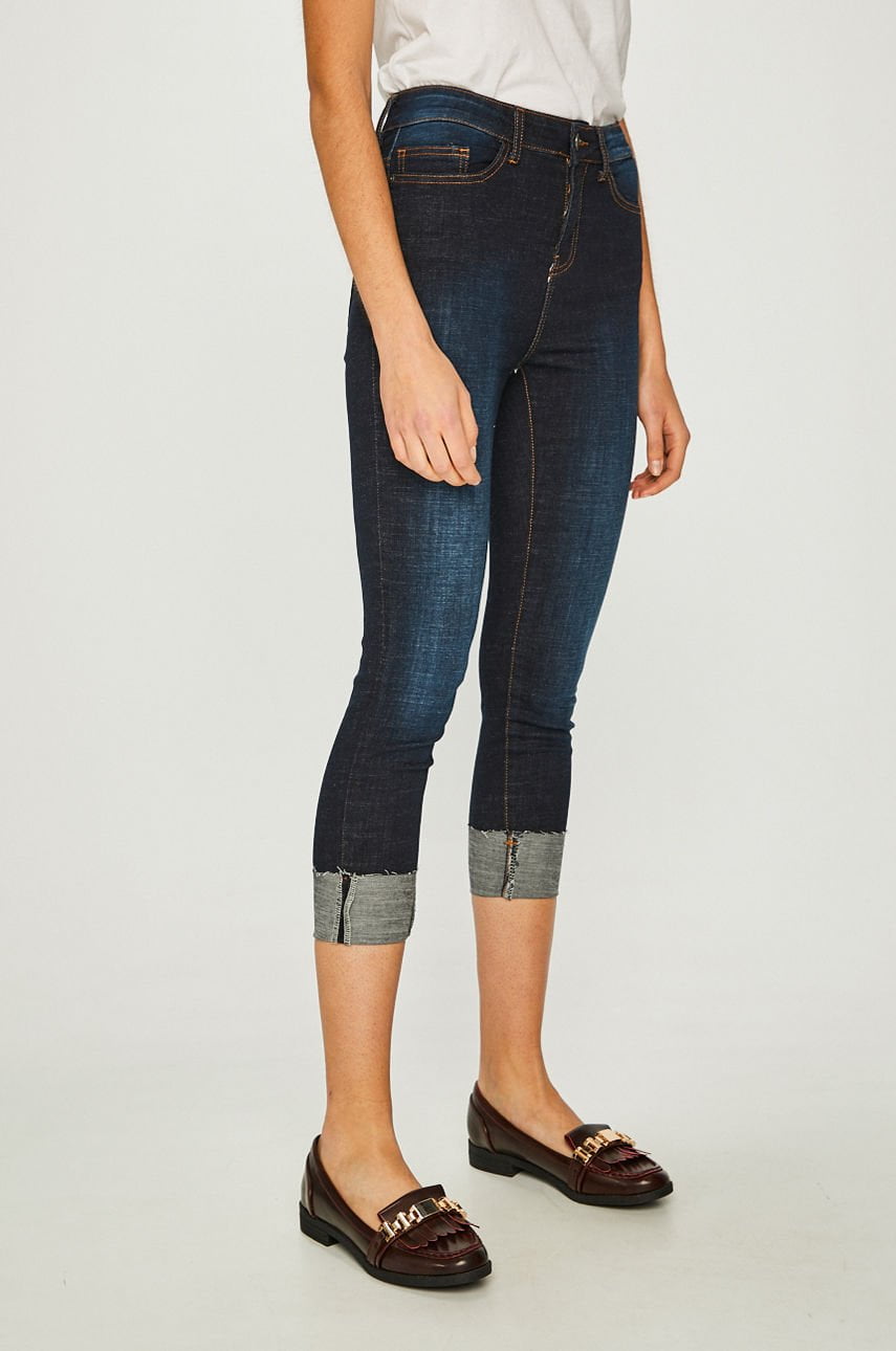 Dark blue fold up capri jeans – Cut Range