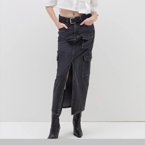 B Angel Denim cargo skirt