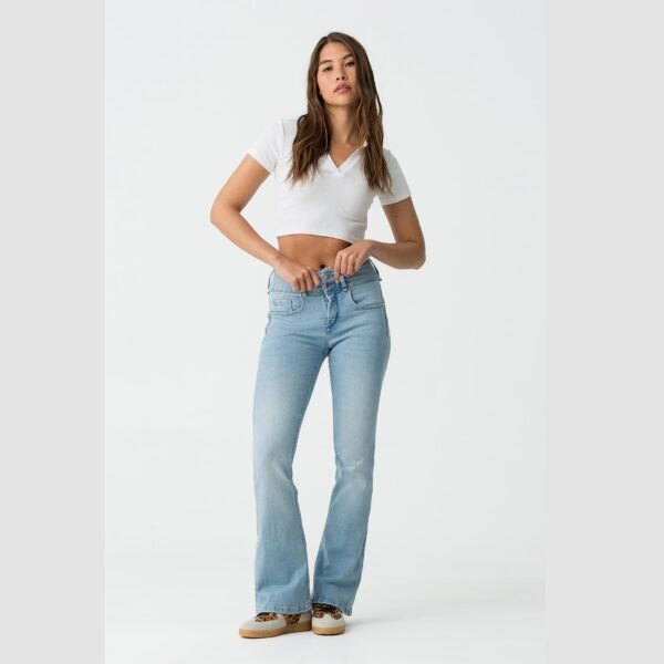 Ice Blue Double up Flared jeans