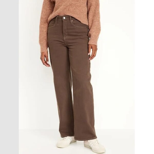 O.N Brown wide leg jeans